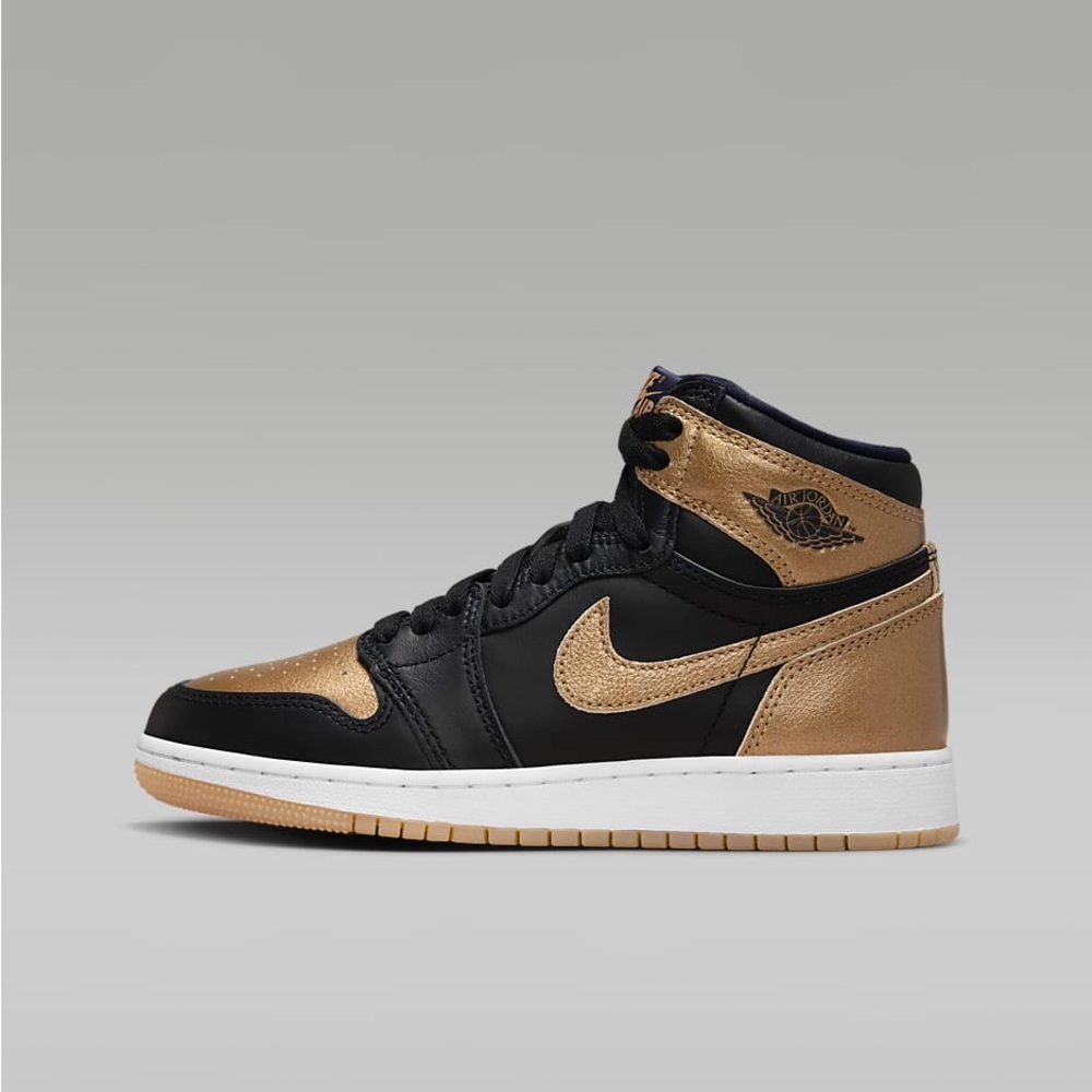 Nike Air Jordan 1 Retro OG Black Metallic Gold Leather